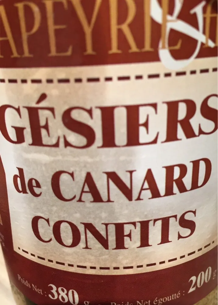 Gesiers de canard confits