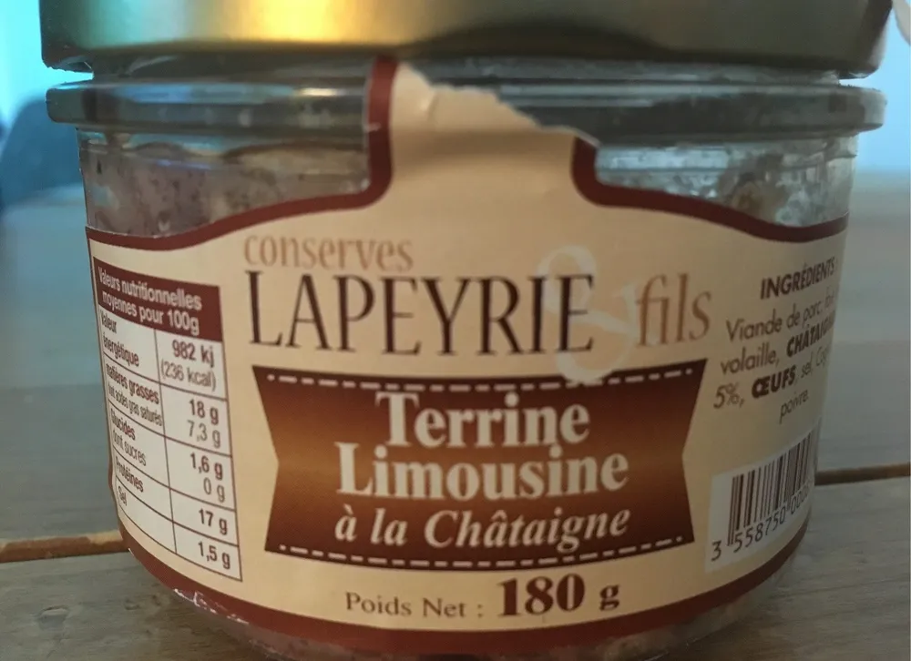 Terrine limousine à la chataigne