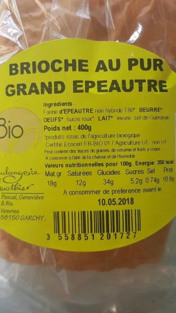 Brioche au pur grand epautre