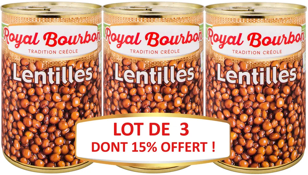 Lot 3 lentilles naturelles 1/2 15%offert