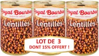 Lot 3 lentilles naturelles 1/2 15%offert