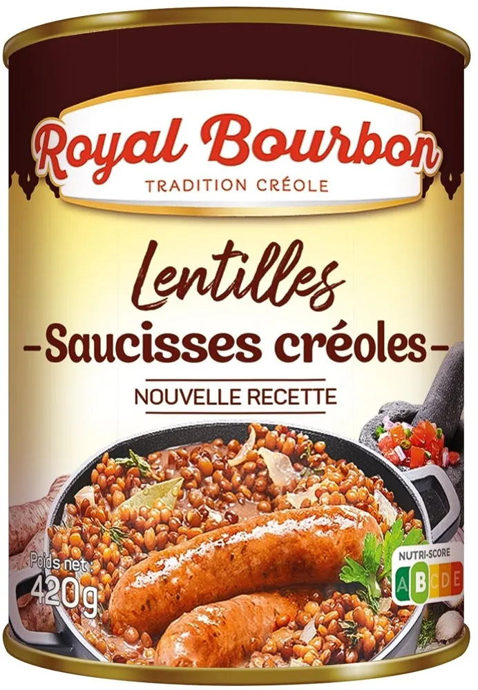 Lentilles aux saucisses créoles 1/2