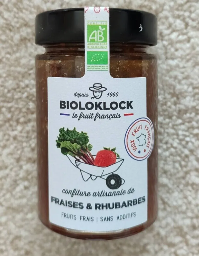 Confiture fraises rhubarbe