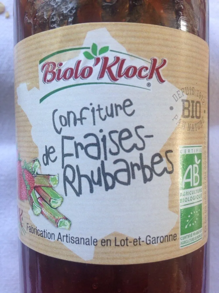 Confiture de fraises-rhubarbes Bio