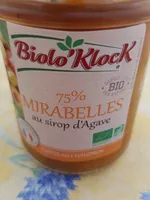 Confiture 75% mirabelles au sirop d'agave