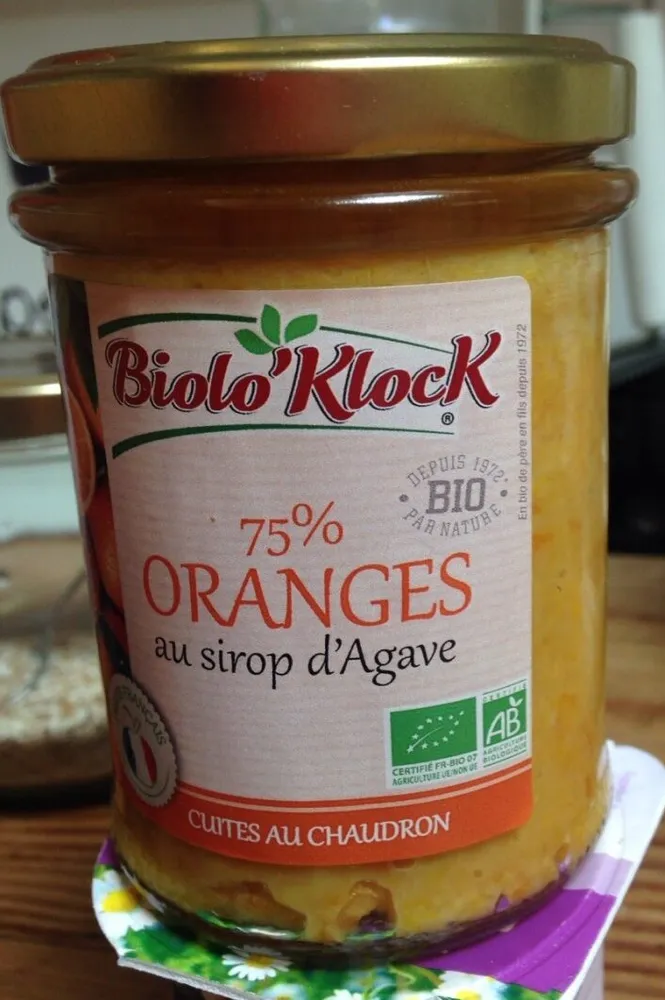 Confiture d'orange au sirop d'Agave