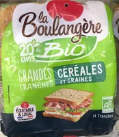 Pain de mie grandes tranches cereales et graines