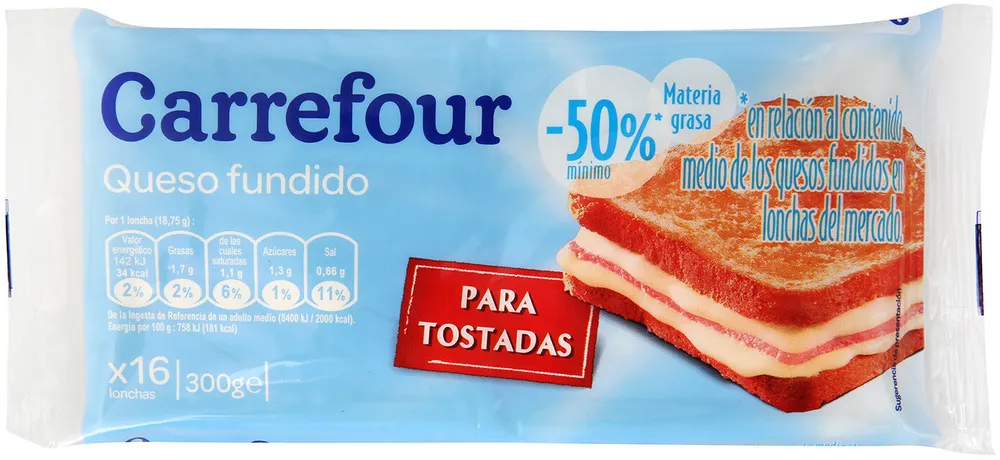 Queso ligero en lonchas