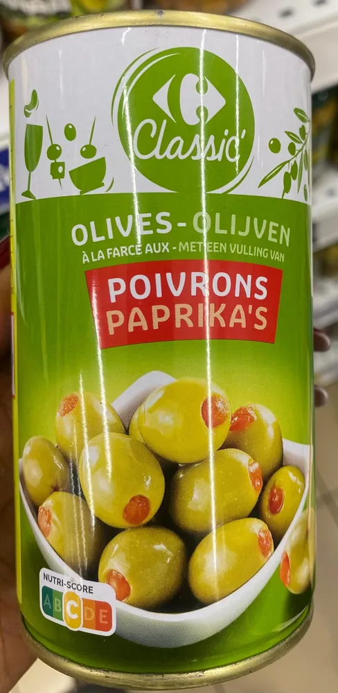 Olives à la farce aux poivrons