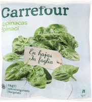 Espinacas en hoja porción