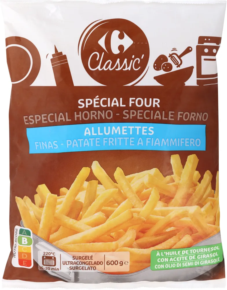 Patatas corte fino especial para horno