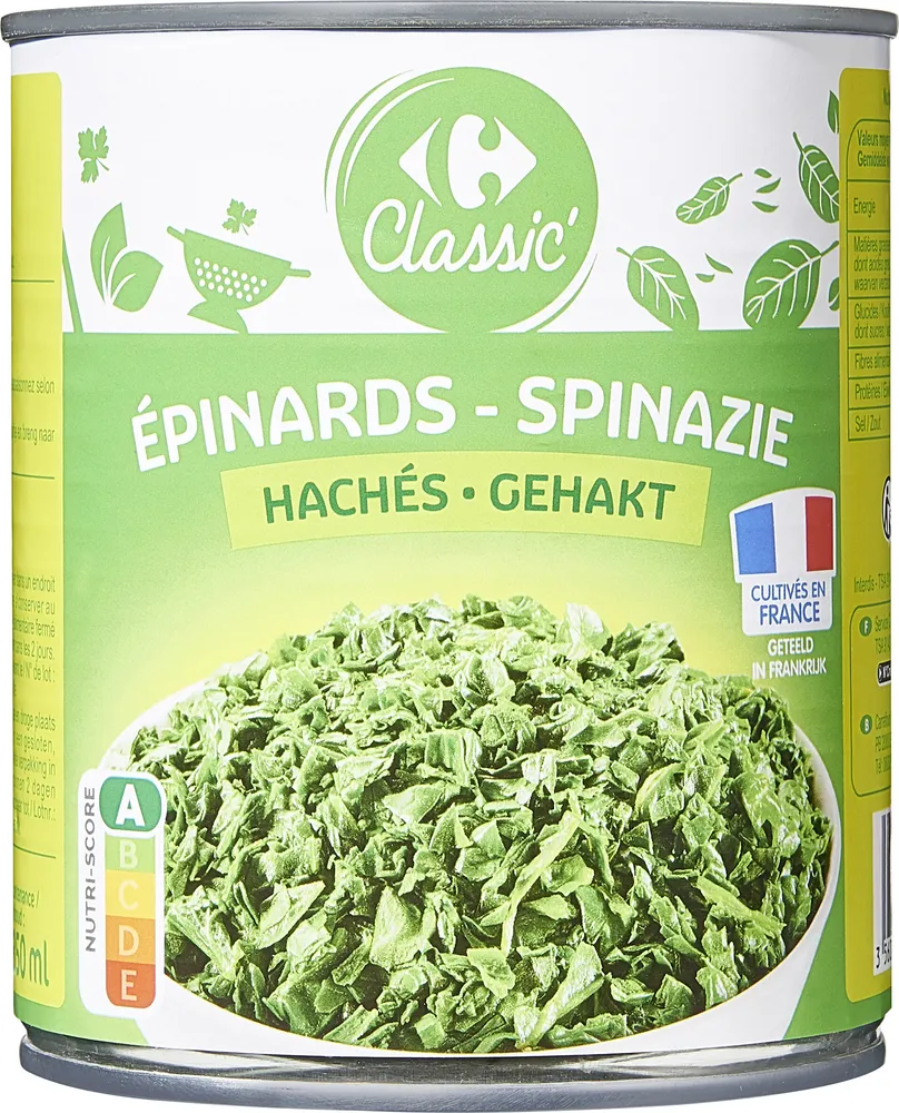 Épinards hachés