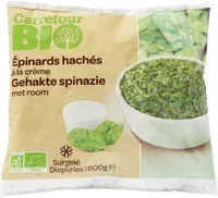 Épinards hachés à la crème