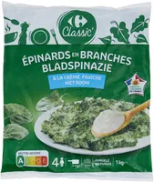 Épinards à la crème fraîche
