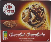 Chocolat avec sauce au chocolat