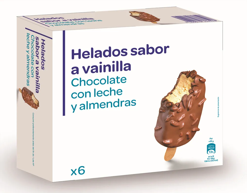 Helado bombón almendrado