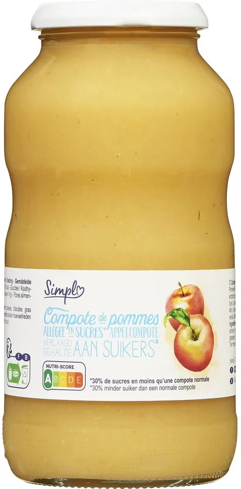 Compote de pommes allégée en sucres*