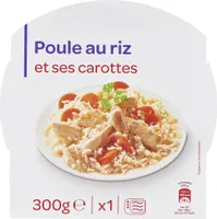 Poule au riz et carottes