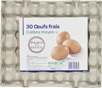 Œufs frais Calibre moyen
