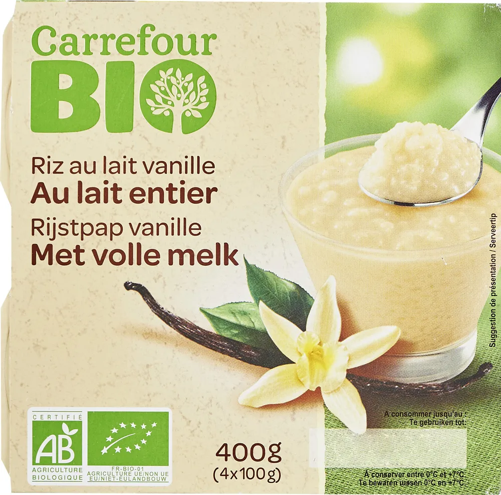Riz au lait vanille