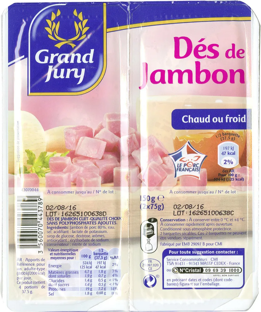 Dés de Jambon