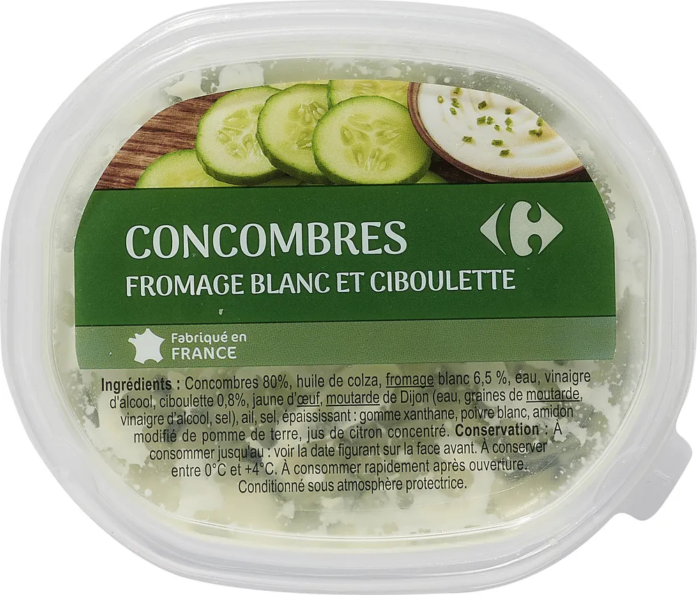 Concombres au fromage blanc