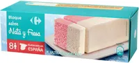 Helado bloque nata y fresa