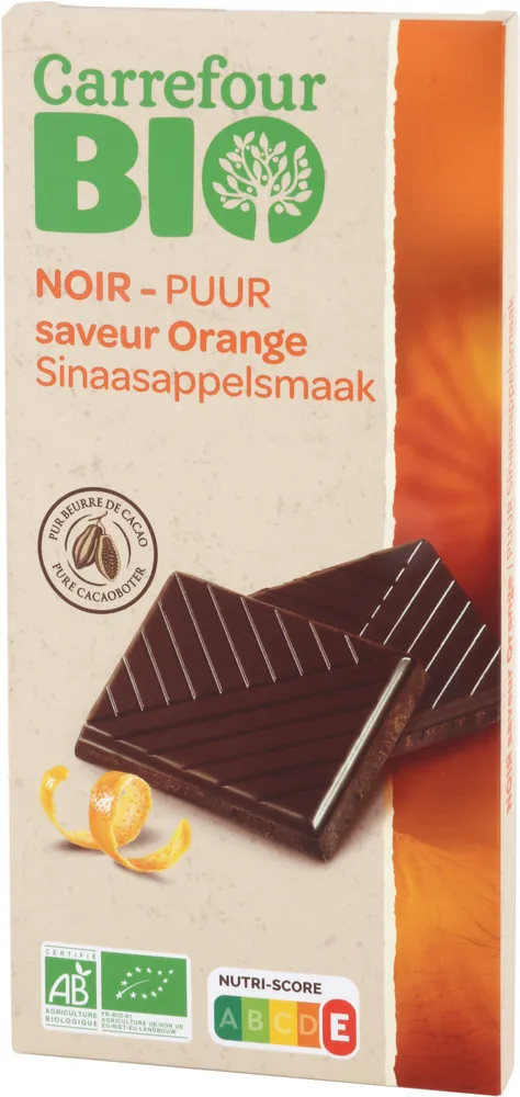 Chocolate negro con naranja