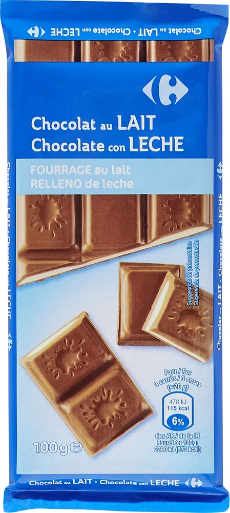 Chocolat au lait fourrage au lait