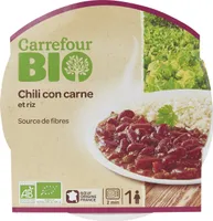 Chili con carne et riz Bio