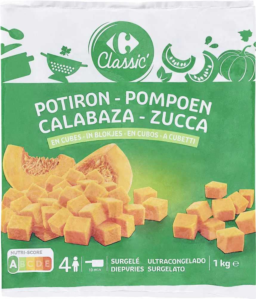 Potiron en cubes