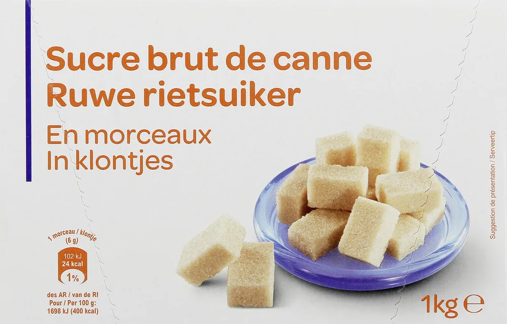Sucre Brut de Canne en Morceaux