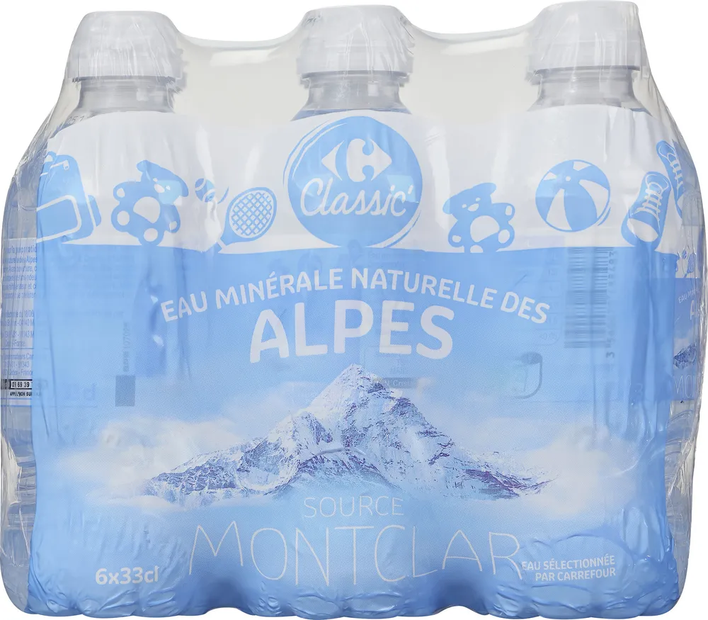 Eau minérale naturelle des alpes