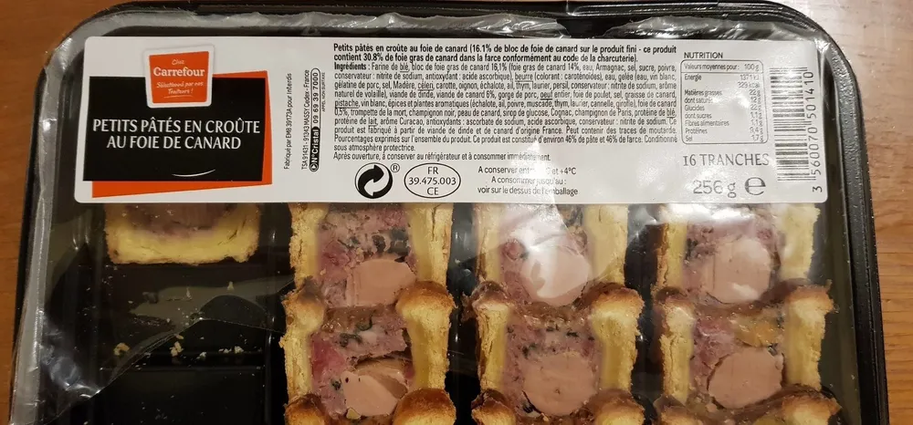 Petits pâtés en croute au foie de canard