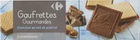 Gaufrettes au chocolat au lait et goût noisette