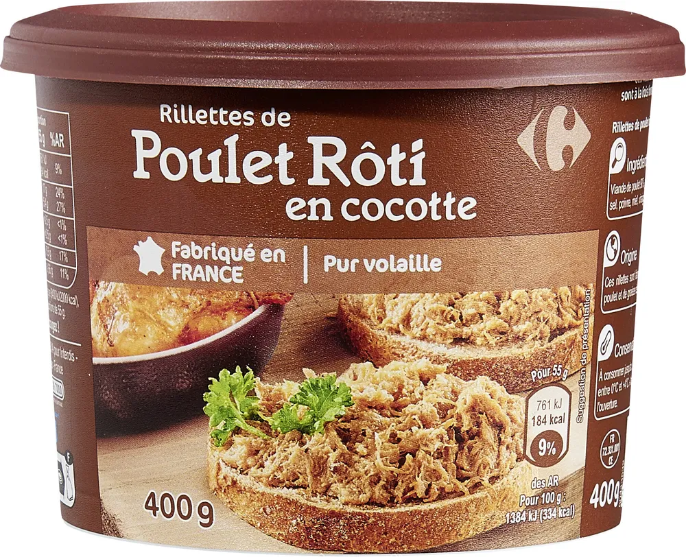 Rillettes de Poulet Rôti En cocotte