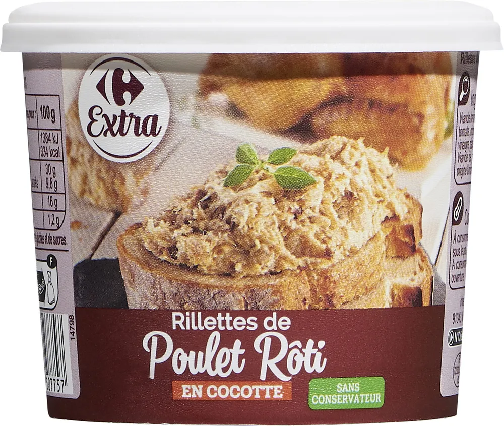 Rillettes de poulet rôti en cocotte