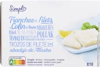 Tranches de filets de Colin d'Alaska