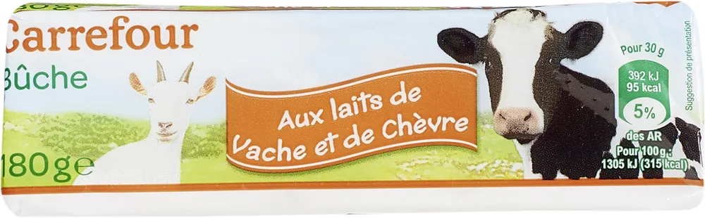 Bûche aux laits de vache et de chèvre