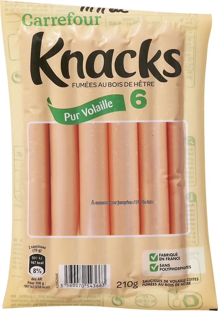 Knacks pur volaille