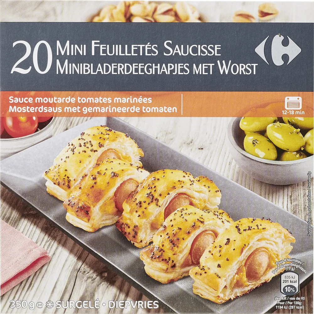 20 feuilletés saucisse