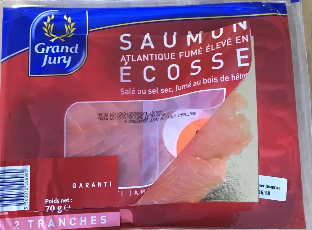 80G 2 Tranches Saumon Fume Ecosse Grand Jury