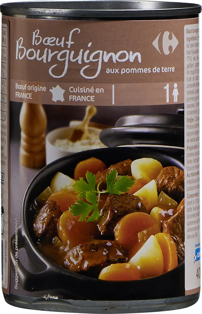 Bœuf bourguignon aux pommes de terre
