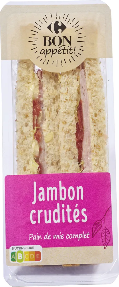 Jambon crudités