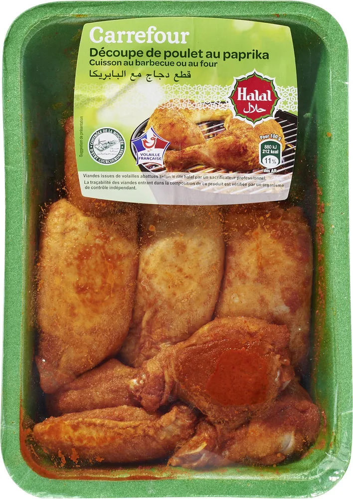 Découpes de Poulet au Paprika Halal