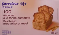 100 biscottes à la farine complète