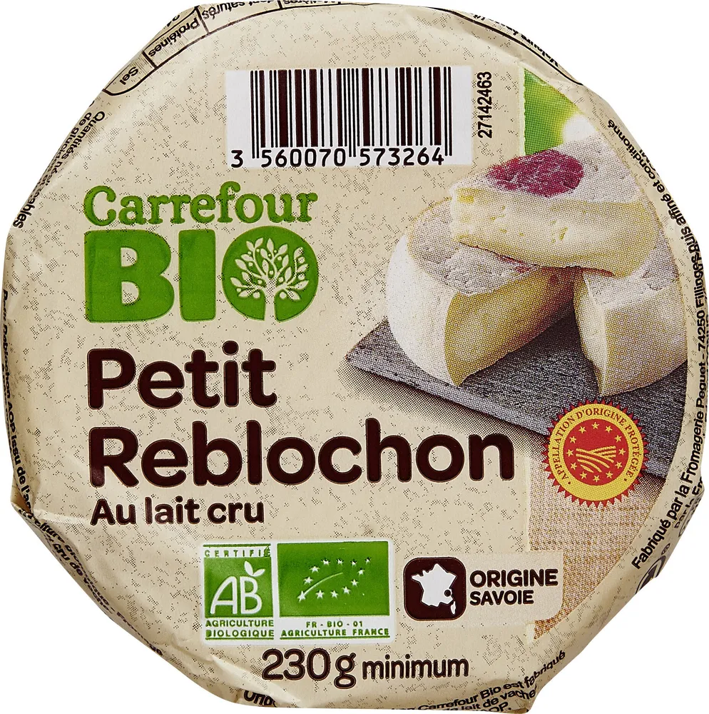 Petit reblochon au lait cru Bio