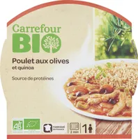 Poulet sauce aux olives et quinoa Bio