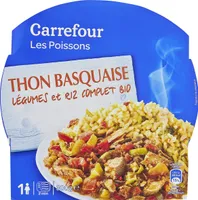 Thon basquaise, légumes et riz complet bio