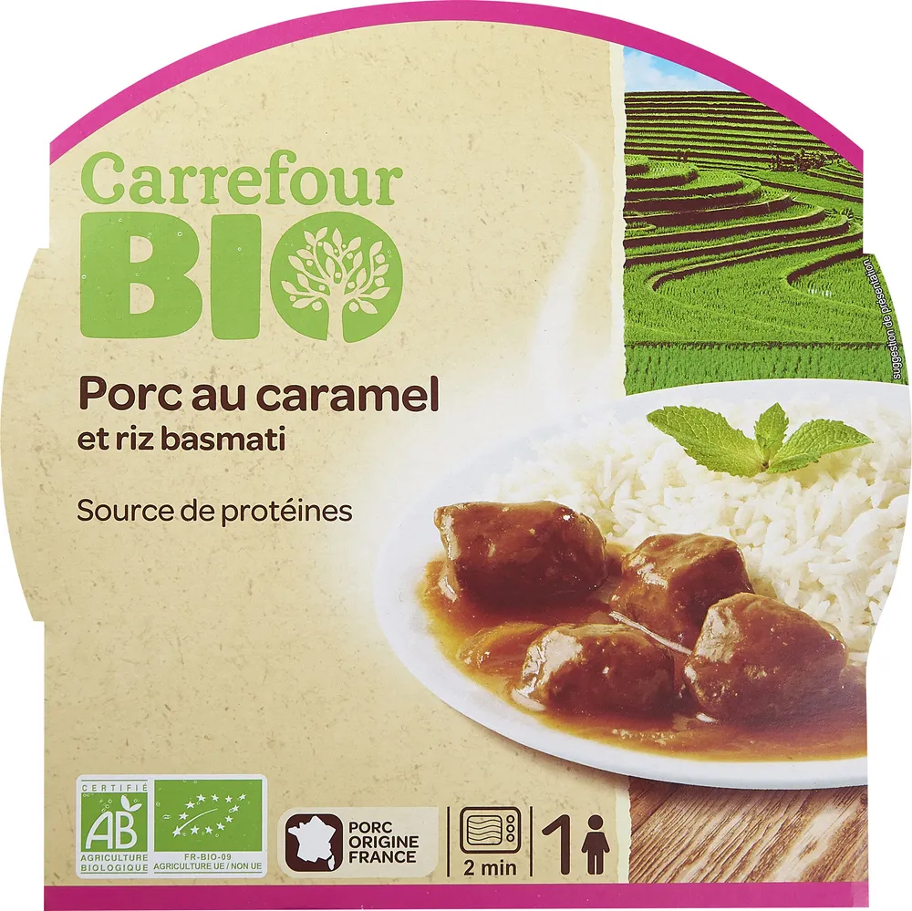 Porc au caramel et riz basmati